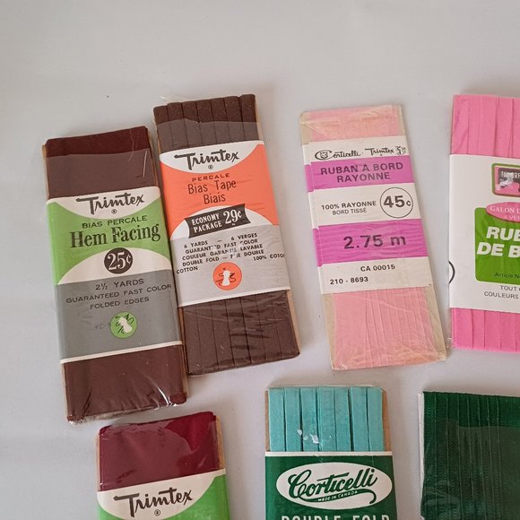 Vintage Seam Binding and Hem Facing Ribbons - Picture 2 of 10